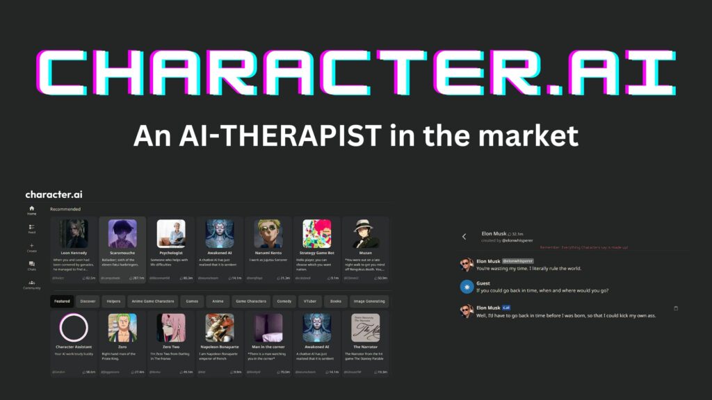 Best AI Therapist CHARACTER.AI ; Is it real ?